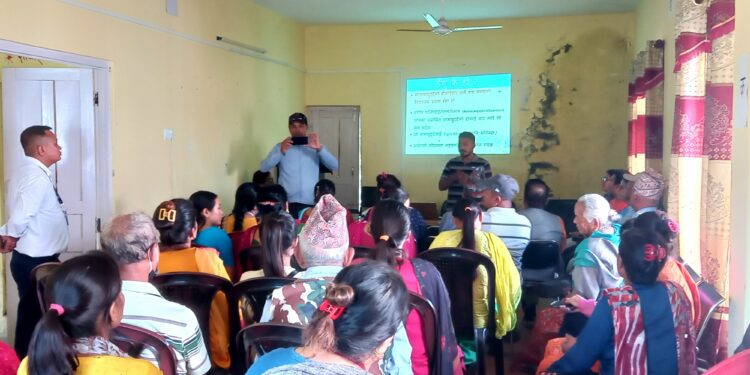 स्थानीयलाई डेङ्गी नियन्त्रण सम्बन्धि अभिमुखीकरण