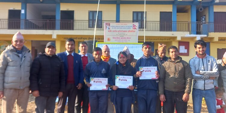 हाजिरीजवाफ प्रतियोगितामा तालवेशी मावि प्रथम