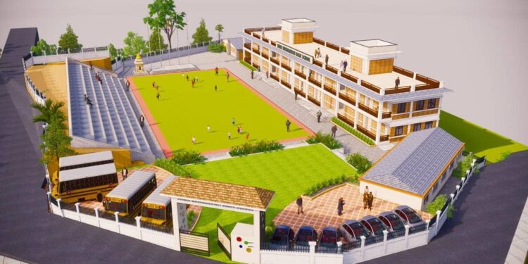 कुश्वामती विद्यालय नव निमार्ण हुने भवनको शिलन्यास