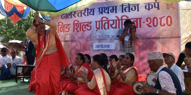 दोस्रो तीज कप रनिङ शिल्ड प्रतियोगिता हुदै