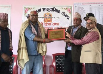 समाजसेवी सुनार र लामगादे सम्मानित