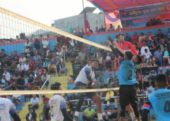 घिरिङ्ग–५ लाई राष्ट्रिय युवा संघ भलिबल कपको उपाधि