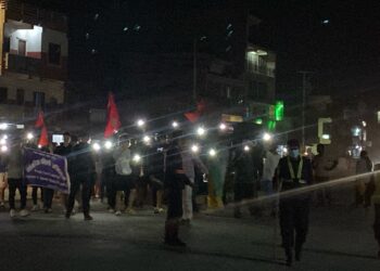 दुलेगौंडामा कुलमानको पुनर्वहाली माग गर्दै प्रदर्शन