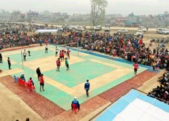 शुक्लागण्डकीमा पालिका स्तरीय भलिबल प्रतियोगिता हुदै