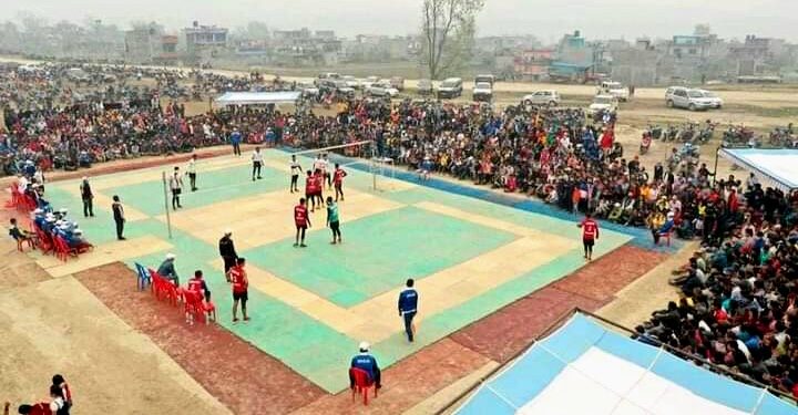 शुक्लागण्डकीमा पालिका स्तरीय भलिबल प्रतियोगिता हुदै