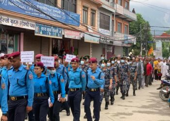 ट्राफिक सप्ताहन्तको अवसरमा दमाैलीमा प्रभातफेरी