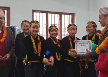 नृत्य प्रतियोगितामा सरस्वती नमुना प्रथम