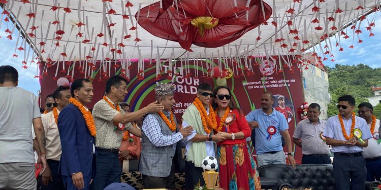 साम्बा उपस्थित कार्यक्रम कृषि बैंकको सहयोग