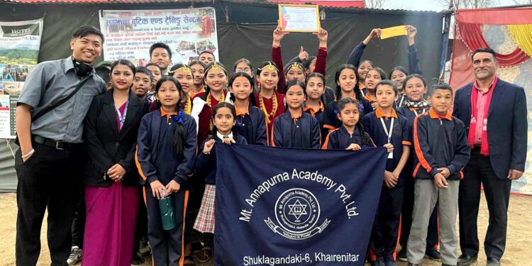 विद्यालयस्तरीय नृत्य प्रतियोगितामा माउन्ट प्रथम