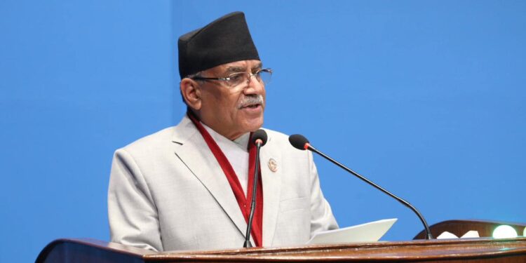 प्रधानमन्त्री दाहालले विश्वासको मत लिँदै
