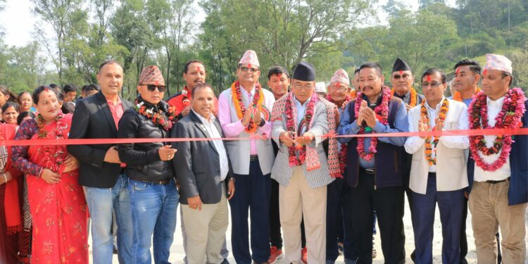 शुक्लागण्डकी १ र २ जाेड्ने पुल उद्घाटन