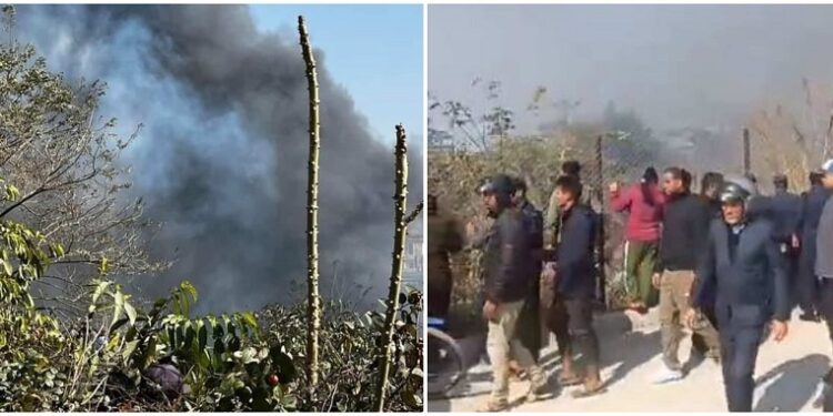 यति एअरलाइन्सको विमान पोखरामा दुर्घटना