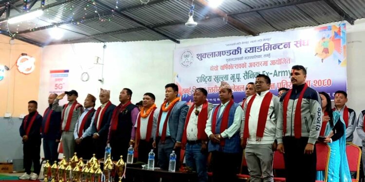 राष्ट्रिय स्तरको भूपू सैनिक ब्याडमिन्टन प्रतियोगिता सुरु