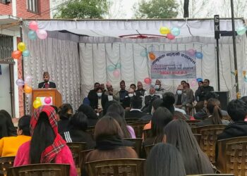 नव आगन्तुक विद्यार्थी र प्राध्यापकलाई स्वागत तथा सम्मान