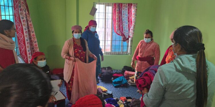 दुलेगौडामा कपडा वैक स्थापना