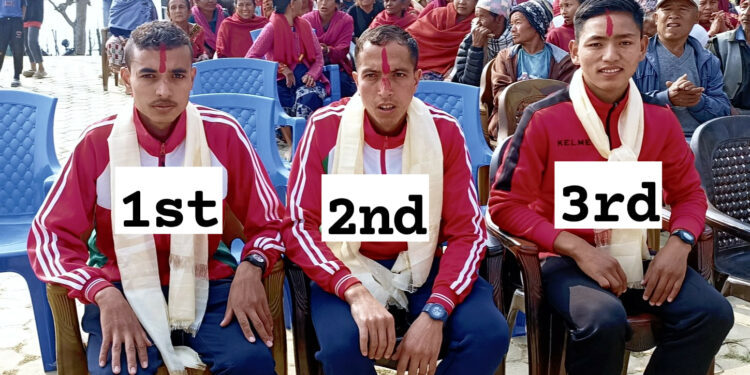 पर्वतिय दौड प्रतियोगितामा नरेन्द्र प्रथम