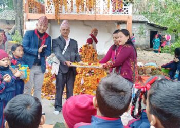 आदर्श विद्या मन्टेश्वरीले हिलेटारमा सहयोग