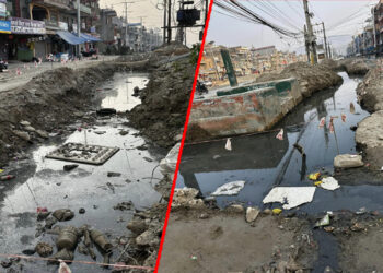 ढल व्यवस्थापन नहुदाँ दुर्गन्धित बन्दै दुलेगौंडा बजार
