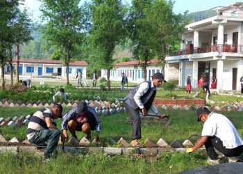 भूपूु सैनिकद्धारा गाफ मा.वि मा सरसफाई