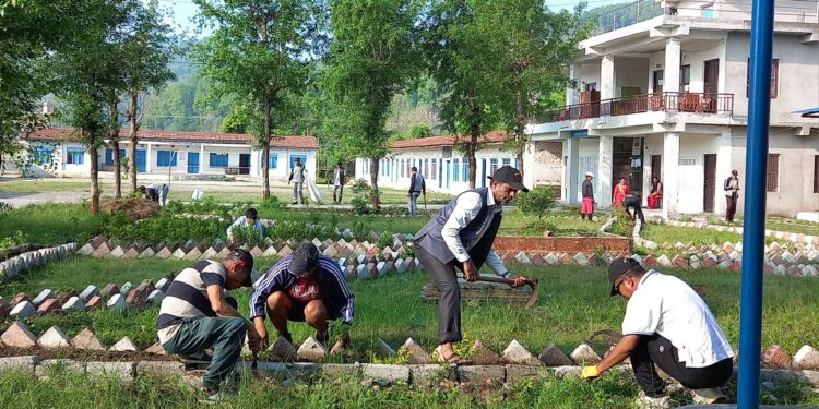 भूपूु सैनिकद्धारा गाफ मा.वि मा सरसफाई