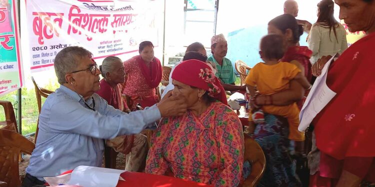वन्केवामा भएको स्वास्थ्य शिविरमा ४७४ जनाको स्वास्थ्य परिक्षण