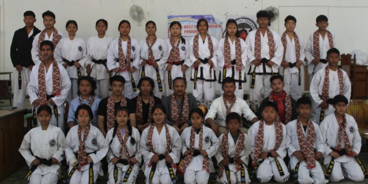 तेक्वान्दो संघद्धारा खेलाडीलाई ‘ब्ल्याक बेल्ट’ वितरण