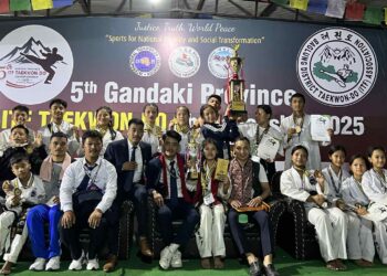 प्रदेश स्तरीय तेक्वान्दो प्रतियोगिता तनहुँ दोस्रो