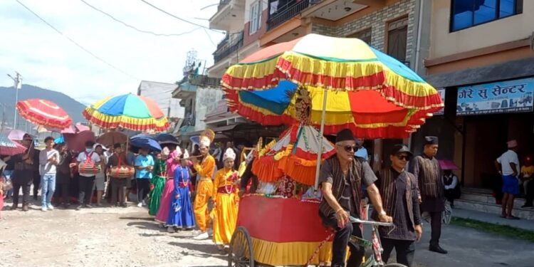 दुलेगौंडामा पनि निकालियो कृष्ण जात्रा
