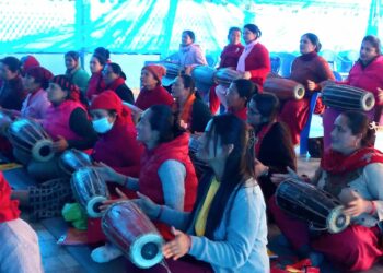 मादल प्रयोगलाई जोड दिदै महिलाहरु