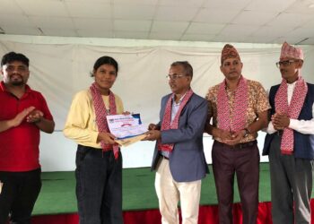 खैरेनीकी अधिकारी जिल्लास्तरीय कम्प्युटर टाइपिङमा प्रथम