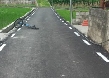 सेराटारमा प्लास्टिक सडकको उद्घाटन