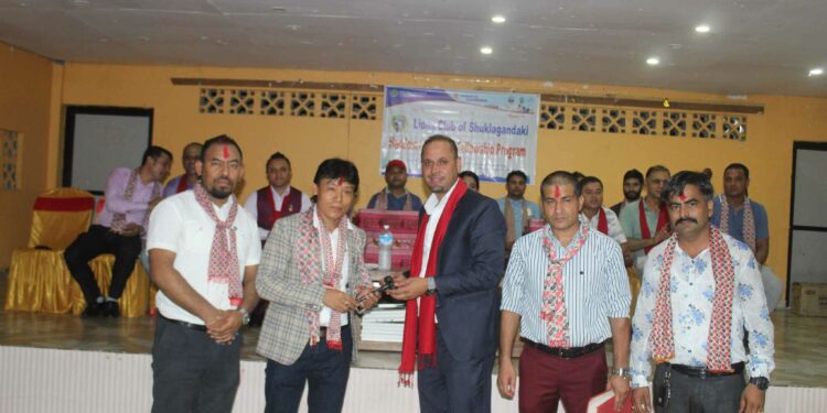 लायन्स क्लबकाे पद हस्तान्तरण