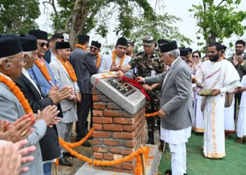 राष्ट्रपतिद्वारा भानु साहित्य उद्यानको शिलान्यास