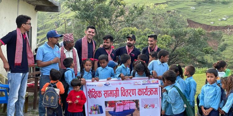 रोट्रयाक्ट क्लब अफ भिमादको सहयोग