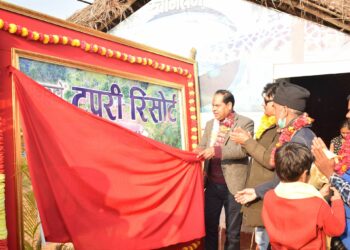 गाउँको बाँझो जमिनमा रिसोर्ट सञ्चालन