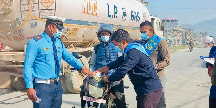 सवारी दुर्घटना न्यूनिकरण गर्न दुलेगौंडामा सचेतना