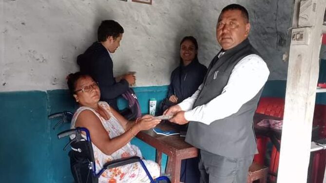 अशक्त र जेष्ठ नागरिकालाई घरमा नै समाजिक सुरक्षा भत्ता