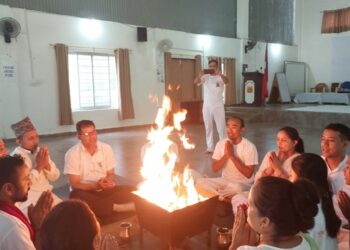 दुलेगौंडामा योगा गरि अन्तराष्ट्रिय योग दिवस मनाइयो